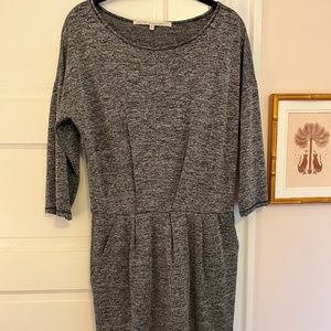 Rachel Roy Grey Three Quarter Sleeve Dress with Pockets